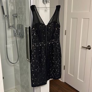 Black lace dress bcbg